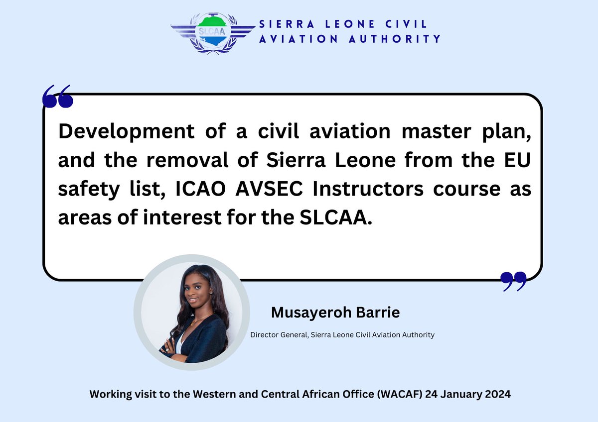 SIERRA LEONE CIVIL AVIATION AUTHORITY (SLCAA) tweet media
