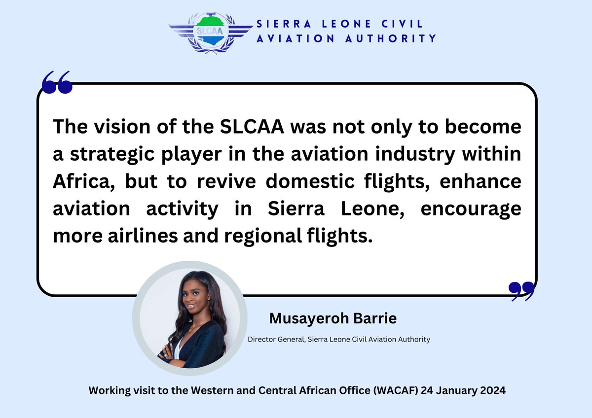 SIERRA LEONE CIVIL AVIATION AUTHORITY (SLCAA) tweet media