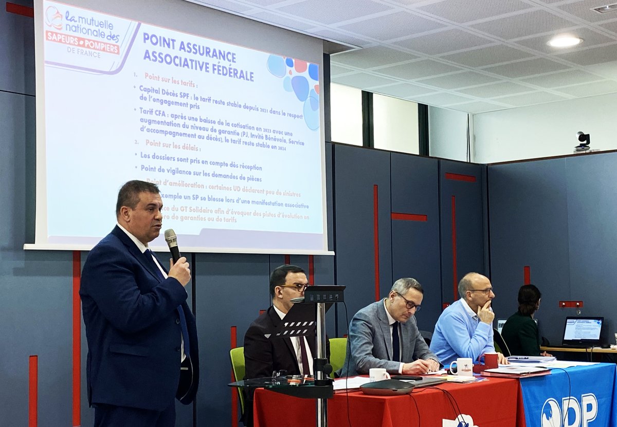 JOURNÉE DES PUD à la FNSPF : 1 ère allocution de Christophe Bellot en tant que Président de la MNSPF : CFA et évolutions, projets à venir et accompagnements présents et futurs de la MNSPF auprès du réseau sapeurs-#pompiers de France, aux côtés de <a href="/PompiersFR/">Pompiers de France</a> et l'<a href="/OdpPompiers/">ODP Sapeurs-Pompiers de France</a>