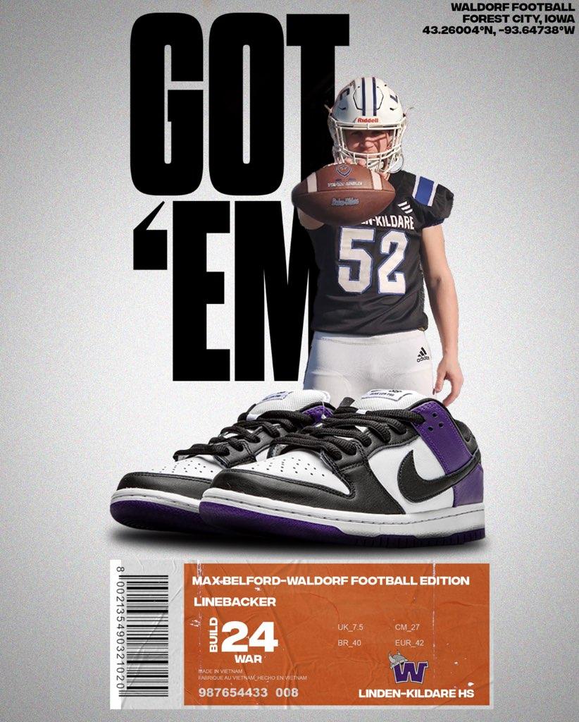 #AGTG After praying and talking to my family I am humbly blessed to announce that I am Committed to Waldorf University <a href="/wu_football/">Waldorf Football</a>.
<a href="/coachnalley/">Will Nalley</a> <a href="/coachjfarmer/">jarrick farmer</a>