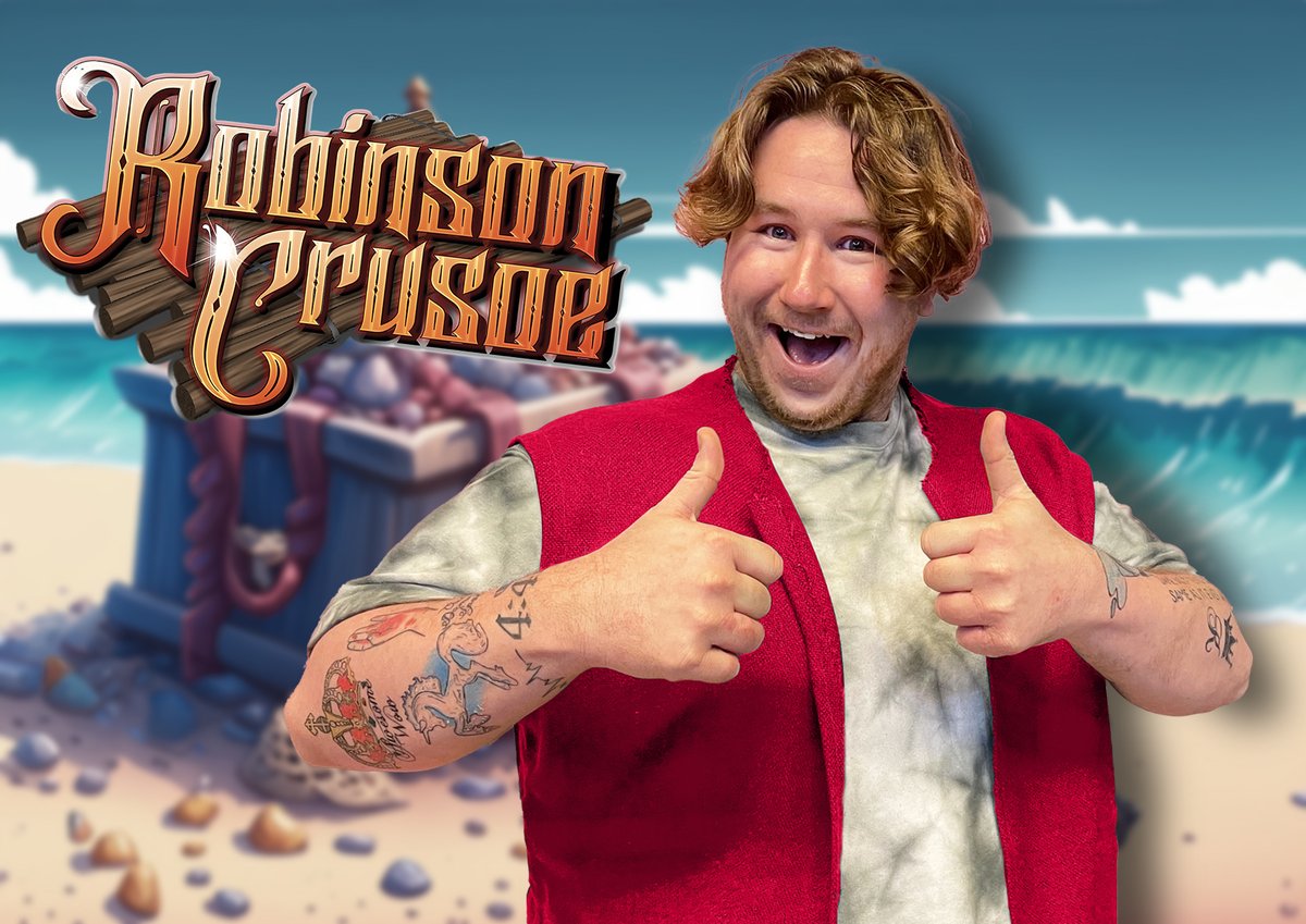 priory_players's tweet photo. Big thumbs up to all those who came out to support the opening night of our panto ROBINSON CRUSOE. We have 4 more shows to go, starting tonight. Dont miss out book your tickets from https://t.co/xL8VMh6N9m https://t.co/xlMmQqlsB6