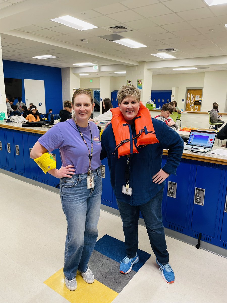 Our <a href="/mpms_tigers/">Mt. Pleasant Middle</a> staff planned monthly spirit days and today’s theme is “stay afloat” 😂🐯