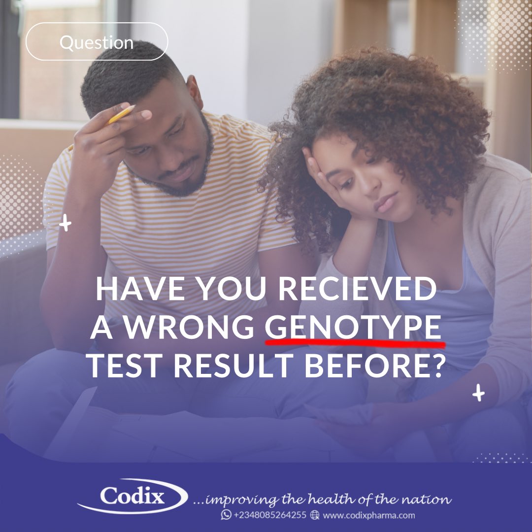 Codix_Pharma's tweet image. Let's discuss Genotype testing....

Ever experienced a mix-up in your results? 

Share your thoughts in the comment section below 👇 

#healthtalks #jointheconversation #genotypetesting