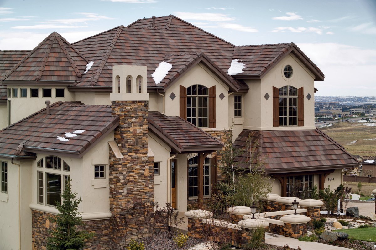 Embracing winter's beauty with our stunning concrete roof in Colorado! ❄️✨ 
Transform your home into a winter wonder with our resilient concrete roof tiles. #FeatureFriday #WinterElegance #ConcreteRoof
-
Pictured: Newpoint Concrete | Saxony Slate, Mesa