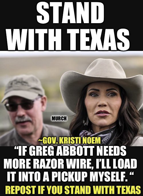 Who loves Gov. Noem? 🙋‍♂️ Everyone needs to rally for Texas!