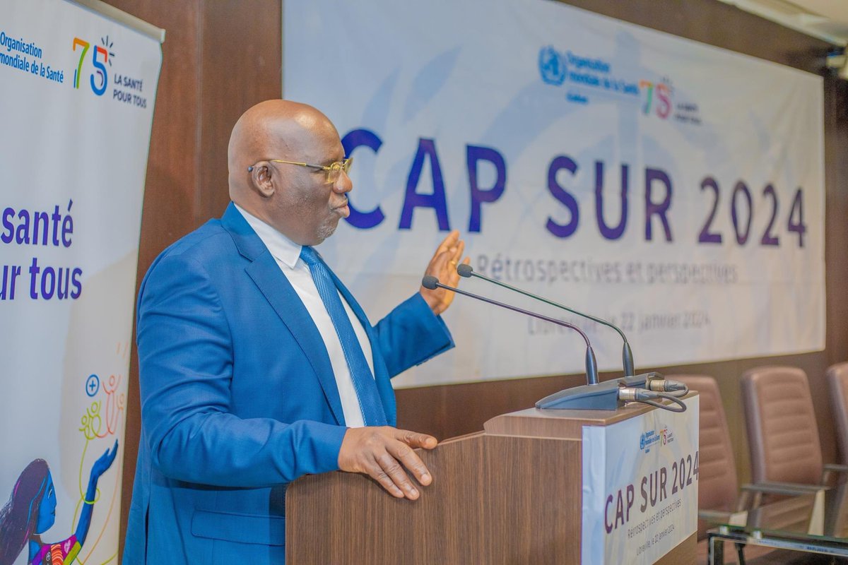 OMS_GABON's tweet photo. Dans une atmosphère empreinte de solennité et de convivialité, s’est tenue le 22.01.24 "CAP SUR 2024", cérémonie réunissant l’ensemble du personnel de @OMS_GABON.
Rétrospectives, perspectives et distinctions ont agrémenté cette journée mémorable.
#CapSur2024 #SantéPourTous https://t.co/fQb9UF4UbE