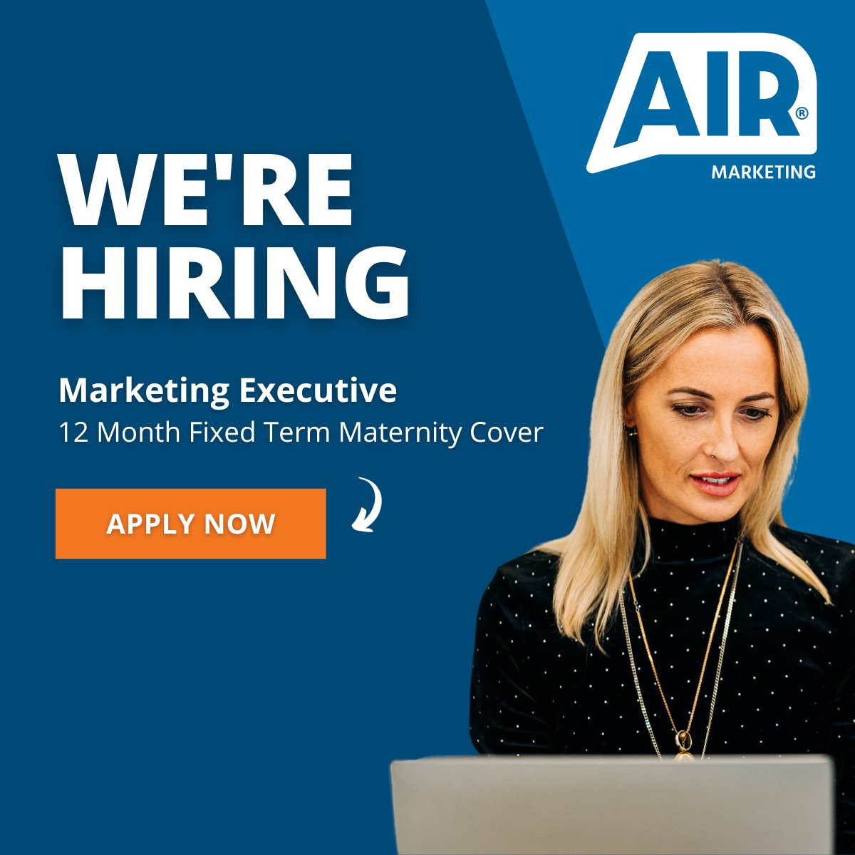 🔍 We're looking for an enthusiastic Marketing Executive to join our team on a 12 Month Fixed Term Maternity Cover Contract! Apply for the role here: bit.ly/3HwEHl1

@Exeter_Works

#TeamAir #Recruitment #MarketingCareer #MarketingJob #Jobs