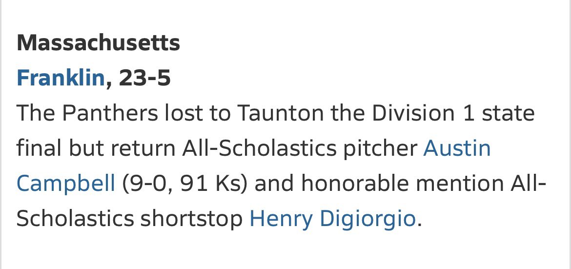 Franklin High School Baseball, MA tweet media
