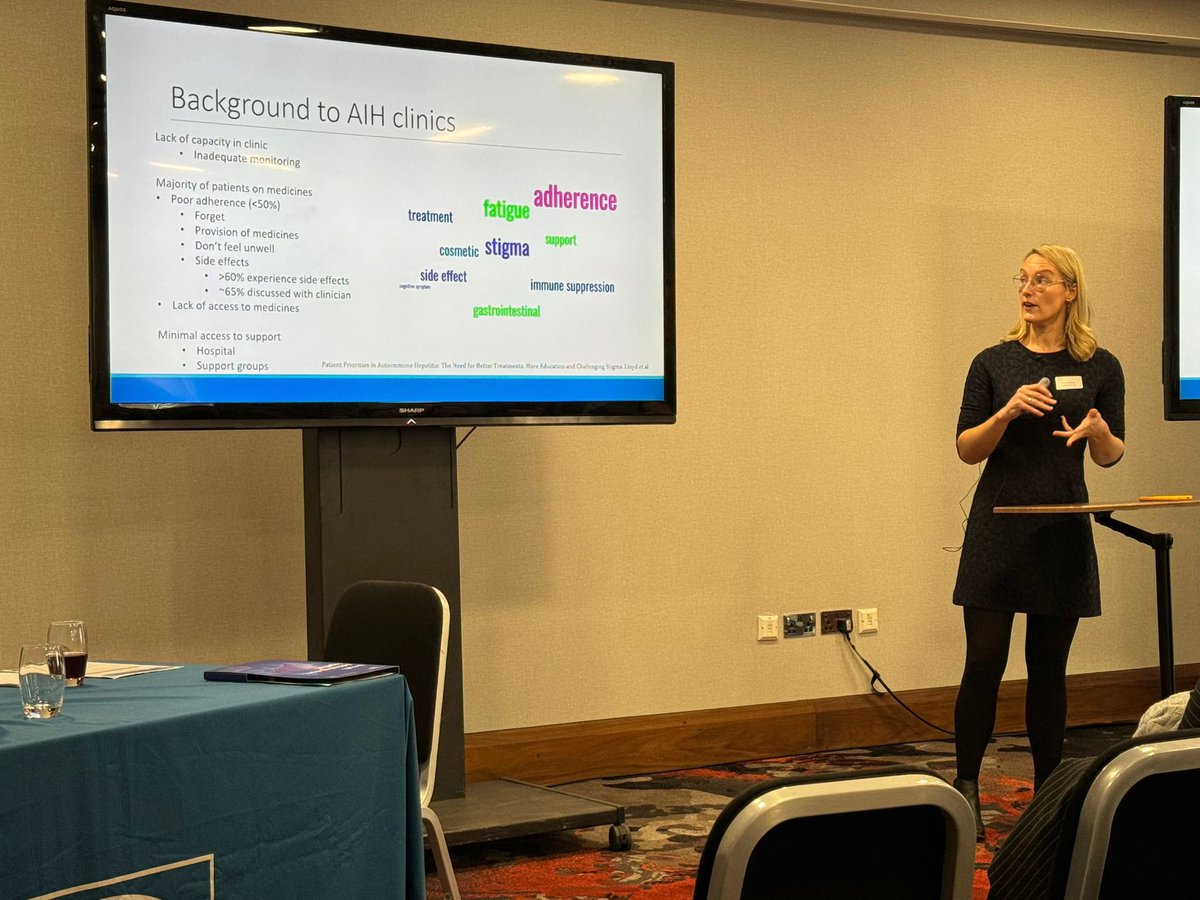 Helen Boothman, lead hepatology pharmacist at St George’s discussing the role and value of pharmacy led AIH clinics. A great initiative  for patients and a huge step forward in AHP practice for  hepatology services.  <a href="/DrFalkUK/">DR FALK</a> <a href="/h_boothman/">Helen Boothman</a>