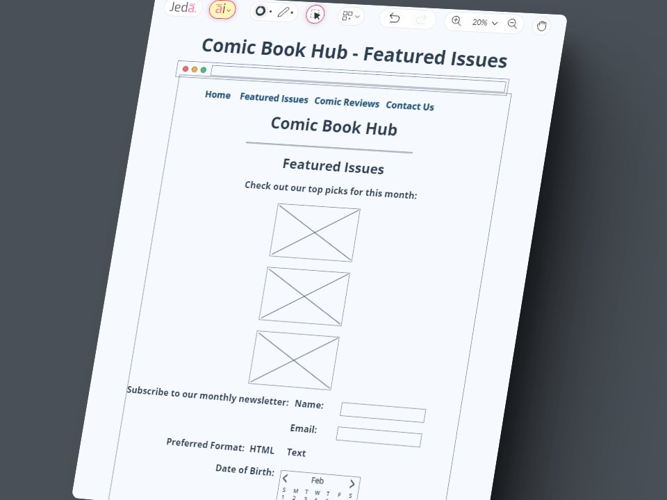 #PromptOfTheDay 🤖 'Website: Comic Book Hub; Page: Featured Issues.'

👉 Try now at jeda.ai/generative-ai-…

#JedaAI #ChatGPT #GPT4 #GenerativeAI #VisualPrompt #AI #Wireframe #VisualAI