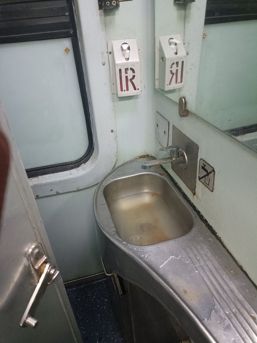 Karthik_0909's tweet photo. @IRCTCofficial @nerailwaygkp @Se_Railway My PNR no is 4257447991 boarded from Perambur to Kamakhya.Pathetic toilets in AC2 tier.Toilets despite requests not clean for use of ladies.Dustbins not clean n general passengers mixed in corridor.Someone please reprimand this. https://t.co/OYVNEMBeIW