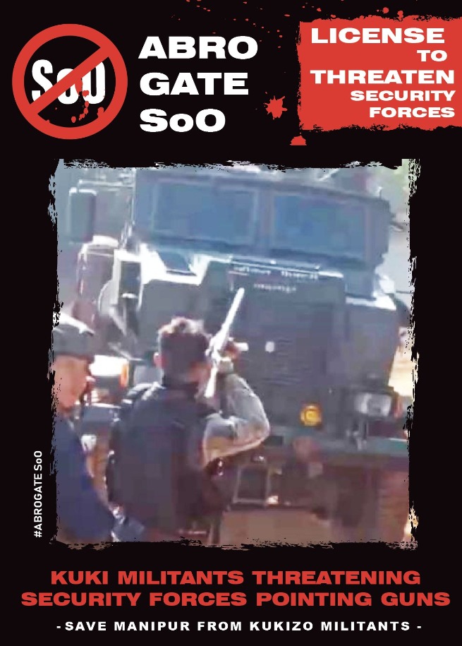 On this day when whole India celebrate Republic Day 2024 Manipur weeps because of terrors act done by #KukiTerrorists under aegis of infamous SoO with <a href="/official_dgar/">The Assam Rifles</a> (India ) #AbrogateSoO #KukiMilitantsViolateSoO #MeiteiLivesMatter #26January2024 #ManipurFightsBack #Narcos