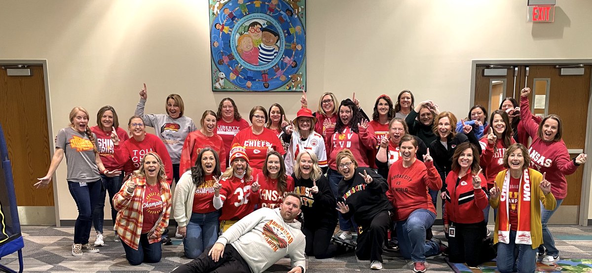 Hey, <a href="/TODAYshow/">TODAY</a>, we had an early staff meeting so we couldn’t go to the KC Pep Rally, but we’re cheering from <a href="/Liberty_ECC/">Liberty Early Childhood Center</a>! 
GO CHIEFS! <a href="/SavannahGuthrie/">Savannah Guthrie</a> @HodaAndJenna <a href="/alroker/">Al Roker</a> 
<a href="/LIBERTYSCHOOLS/">LPS53</a>