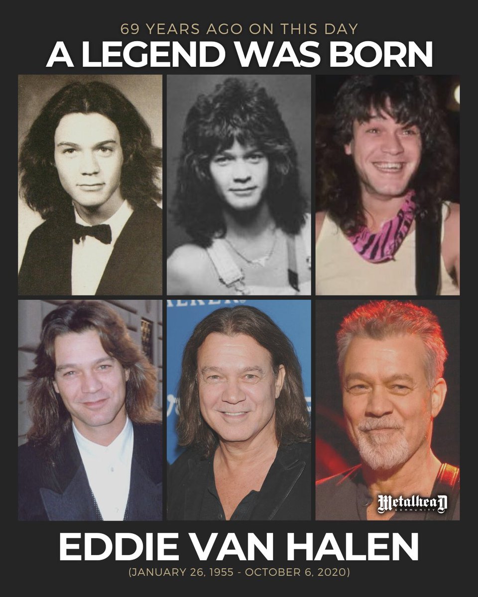 MetalheadComMag's tweet photo. 69 years ago, the world was graced with the birth of #guitarlegend #EddieVanHalen. His innovative spirit reshaped the sound of rock music, and today, we honor his extraordinary legacy!

#GuitarHero #MetalheadCommunity https://t.co/o9v7Q8olhA
