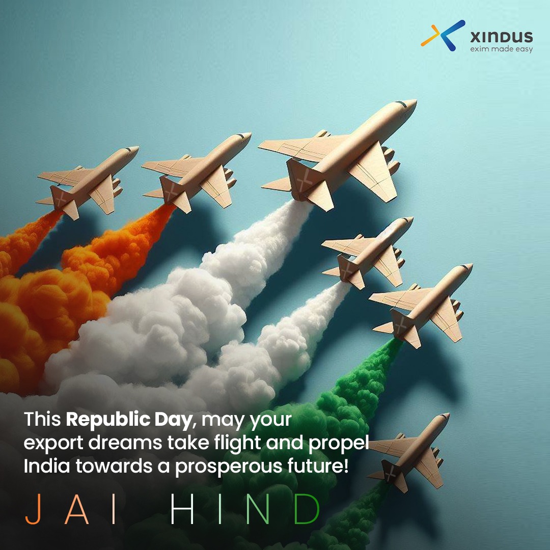 XindusTrade's tweet photo. Xindus wishes everyone a Happy Republic Day! Let's celebrate the spirit of unity and progress as we honor the diversity and strength of our nation. #XindusEmpowersSMEs

#RepublicDay #India #XindusTradeNetwork #IndianSMEs #Xindus #Import #Export https://t.co/Dnras2AzDO