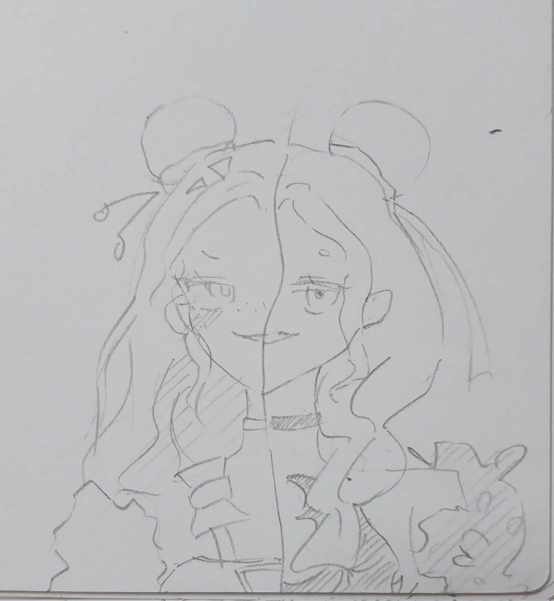 alien0917_JD's tweet photo. <26일차> 반반그리기?
#justdancefanart #sara #darksara #매일낙서 https://t.co/uR3rHvtuIg