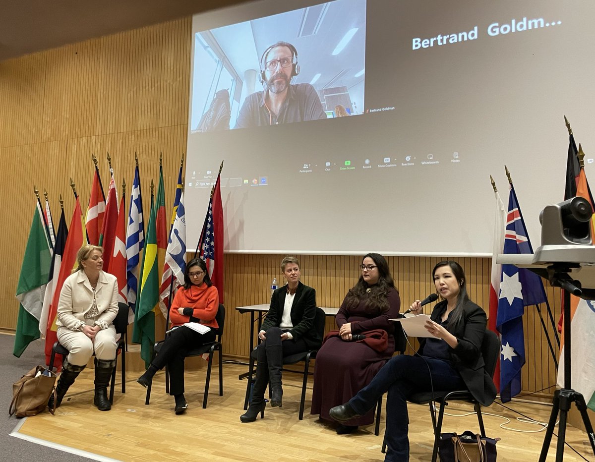 ISUnet's tweet photo. #MSS24 #MSc24
Last Monday, @ISUnet faculty Bertrand Goldman hosted a Panel on Diversity and Inclusion in the Space Sector: Cecile Deprez from DLR, Vera G. PINTO from the European Commission, Anastasia Nazare from SES, Isabelle Kraus from UNISTRA, Misael Perez from Airbus. https://t.co/fxuTFM265W