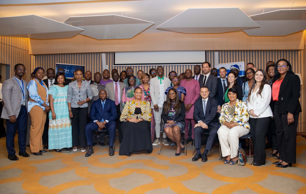 IOMROWCA's tweet photo. Across Africa, many youth leave their homes to pursue their sporting dreams.
On the sidelines of the #AfricaCupofNations in Cote d'Ivoire, a crucial dialogue was held to create a level playing field and to strengthen safe and regular #migration pathways for these young athletes. https://t.co/OK0uk0w4GW