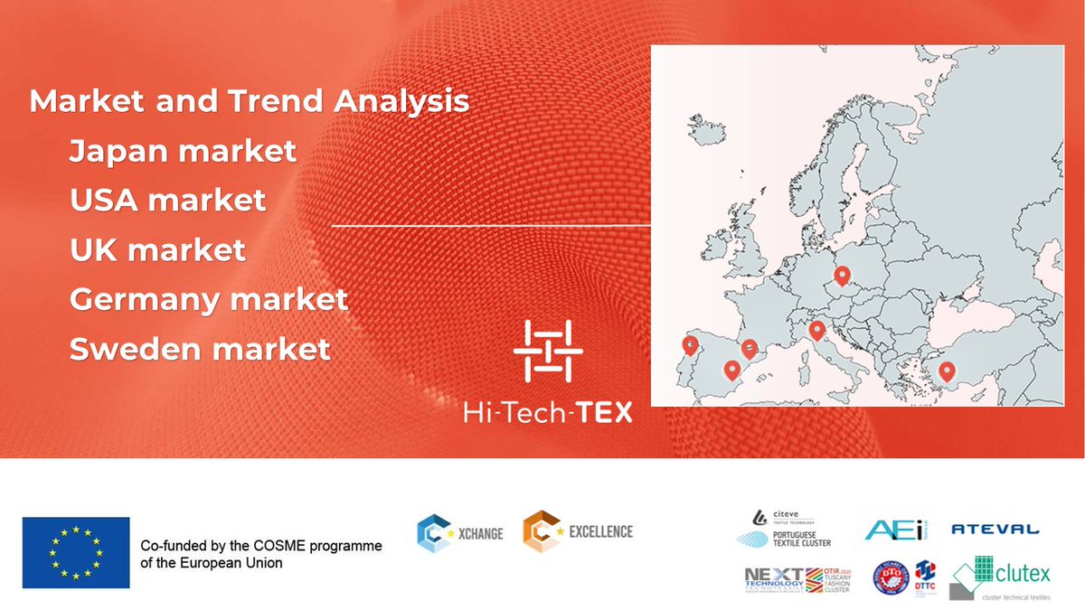 Discover the Future of Textiles with the Hi-Tech-TEX Trend Analysis!

Covering Japan, the USA, UK, Germany and Sweden, learn about emerging market opportunities and cutting-edge trends🌎

Read the article on the #ECCP⬇
clustercollaboration.eu/content/hi-tec… 

#ClusterXchange