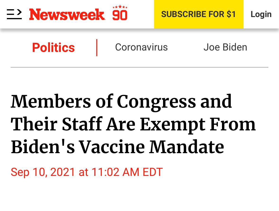 They forced you to take it

While they were all exempt.