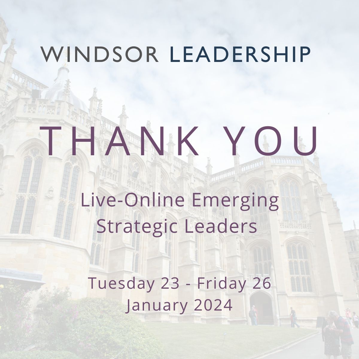 Thank you to those who joined us for our Live Online Emerging Strategic Leaders programme this week. We look forward to welcoming you back to your Part Two later in the year. #thankyou #onlineprogrammes #leadership