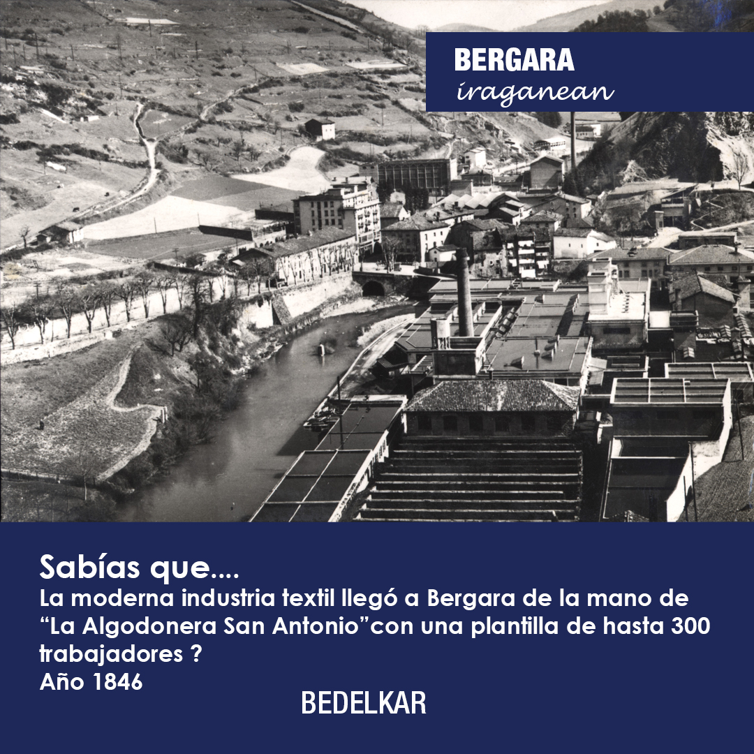 bedelkar's tweet photo. Garai berri baten hasiera (1840-1850)
Ehungintza modernoa “La Algodonera San Antonio” konpainiaren eskutik iritsi zen Bergarara. 1846ko urtarrilaren 23an sortu zen “Frois, Silva, Blanc y Cía” izenarekin. 300 langileko plantilla izan zuen, iraupen handiko kotoi-ehuna produzitzen. https://t.co/Qu99iNMbrM