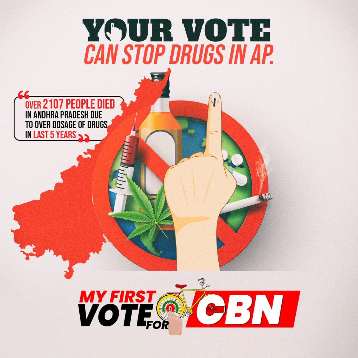 FirstvoteforCbn's tweet photo. నవ్యాంధ్రప్రదేశ్ నీ, మద్యంద్ర ప్రదేశ్ గా మార్చిన ఘనత ఈ తుగ్లక్ ప్రభుత్వానికే దక్కుతుంది. గత నాలుగు ఏళ్లలో ఎంతోమంది యువత మత్తుకు బానిసలై వారి జీవితాలను మరియు ప్రాణాలనుకోల్పోయారు. కాబట్టి ఆలోచించండి..! మీరు రేపు వేసే ఒక్క ఓటు మత్తు నుంచి మన రాష్ట్రాన్ని కాపాడేలా చేస్తుంది... https://t.co/Tn3eJ46hXz