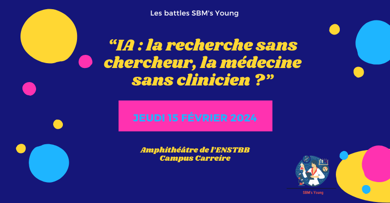 📅 RDV le 15/02 pour la #Battle #scientifique "#IA : la recherche sans chercheur, la médecine sans clinicien ?"

<a href="/fredalexandre33/">Frederic ALEXANDRE</a> de l'équipe Mnemosyne et François Clautiaux de l'équipe EDGE seront notamment présents pour accompagner les participants !

👉sbm.u-bordeaux.fr/evenements/bat…