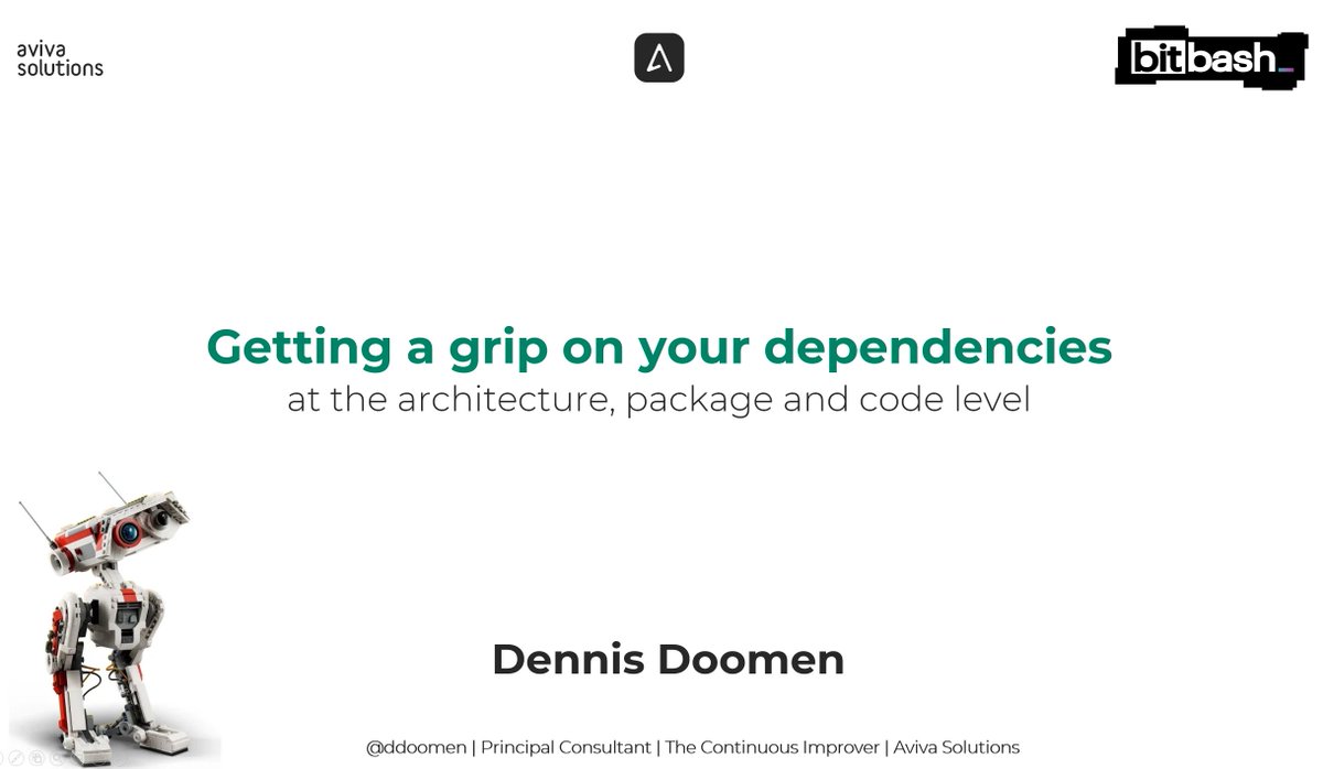 Looking forward to be representing @AvivaSolutions  while talking about #coupling and #cohesion on the #architecture, #package and #code level at the #starwars themed @BITBASHdev event in Veenendaal. Will I see you tomorrow?