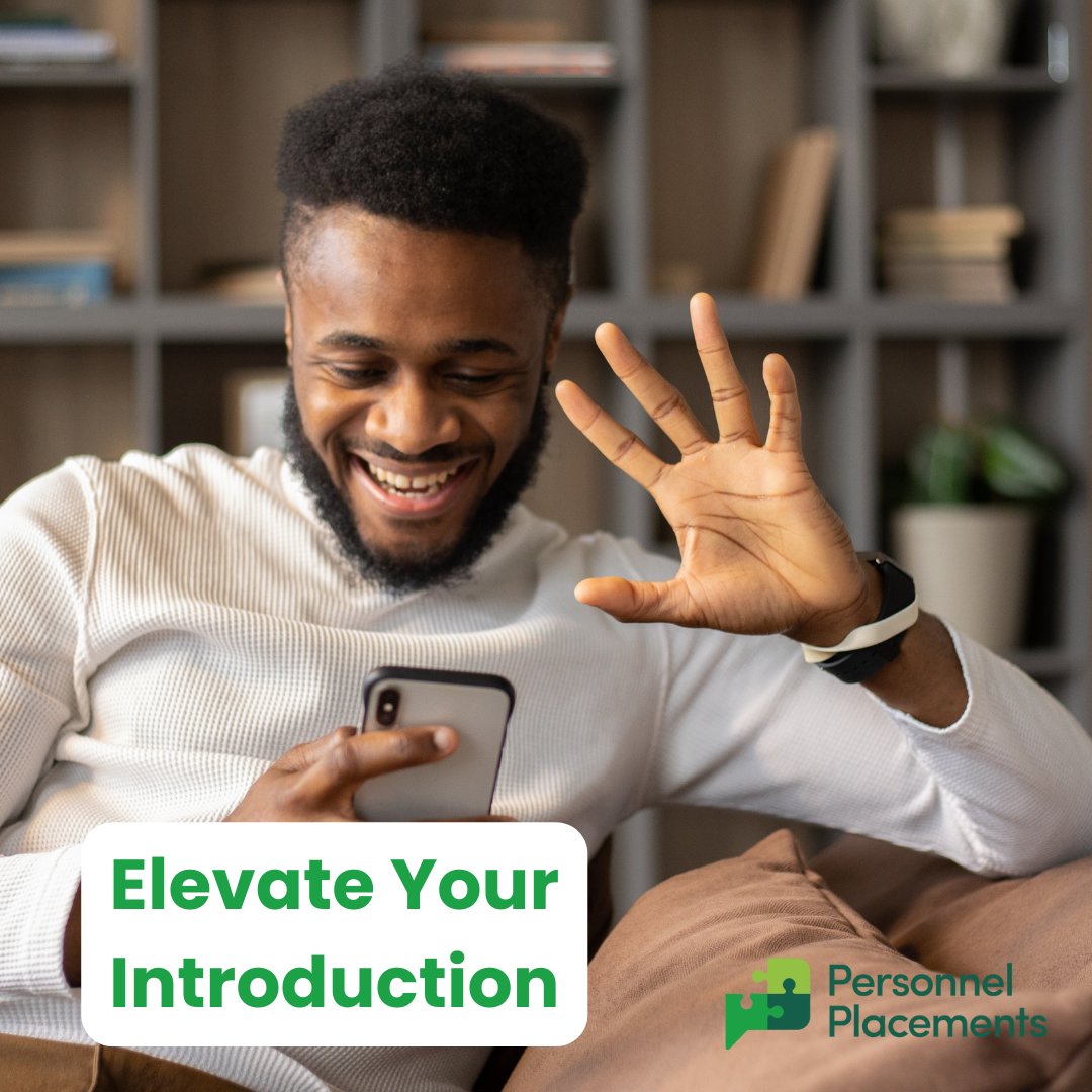 Weekly Job Searching Tips - Elevate your Introduction Develop a concise and impactful elevator pitch summarizing your journey, skills, and what makes you unique. It's a game-changer in interviews and networking events! #JobSearchTips