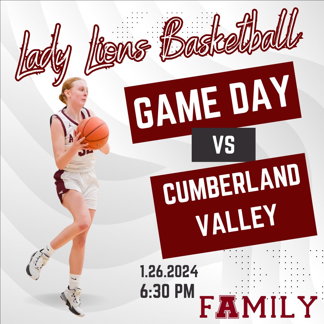Friday night action at the Fieldhouse!

🆚 Cumberland Valley 
⏰ Varsity - 6:30 pm. JV - 5 pm. 
📍Altoona Area High School Fieldhouse