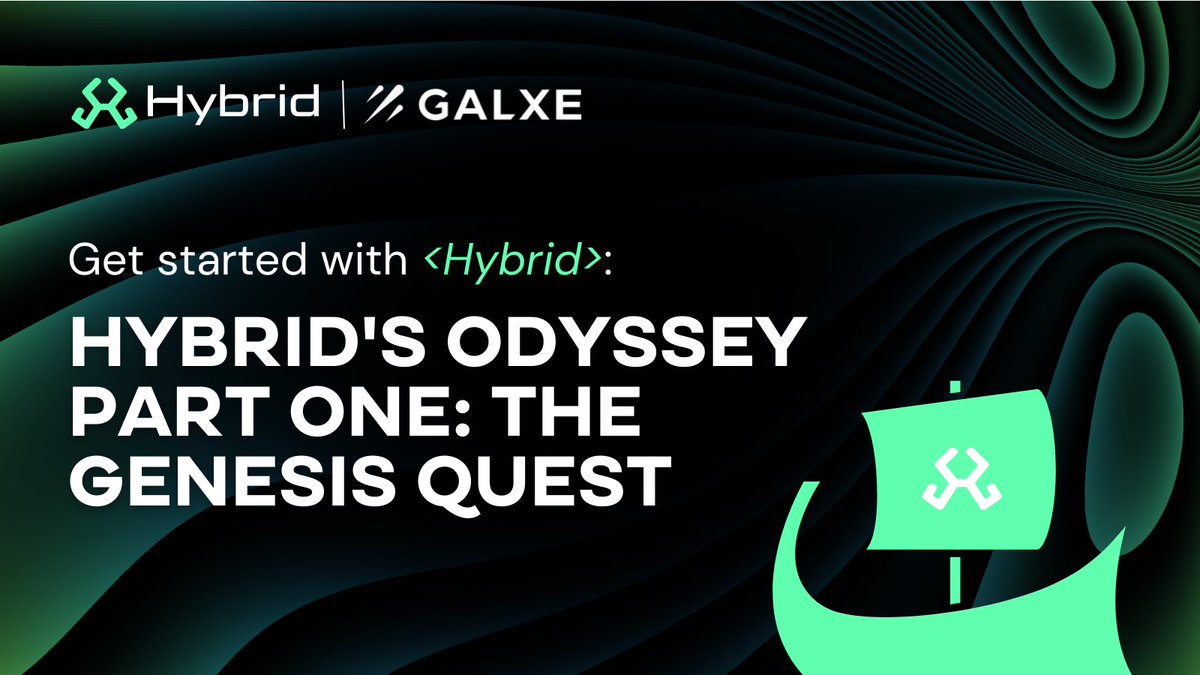 As per our latest blog, Hybrid's Oddysey is now live with Part One: the Genesis Quest on <a href="/Galxe/">Galxe</a> 

Collect points by completing social media tasks &amp; referring friends. More points = higher ranking = higher possible stake of $HYB 👀 

galxe.com/NFnKYRpm67bnfk…
