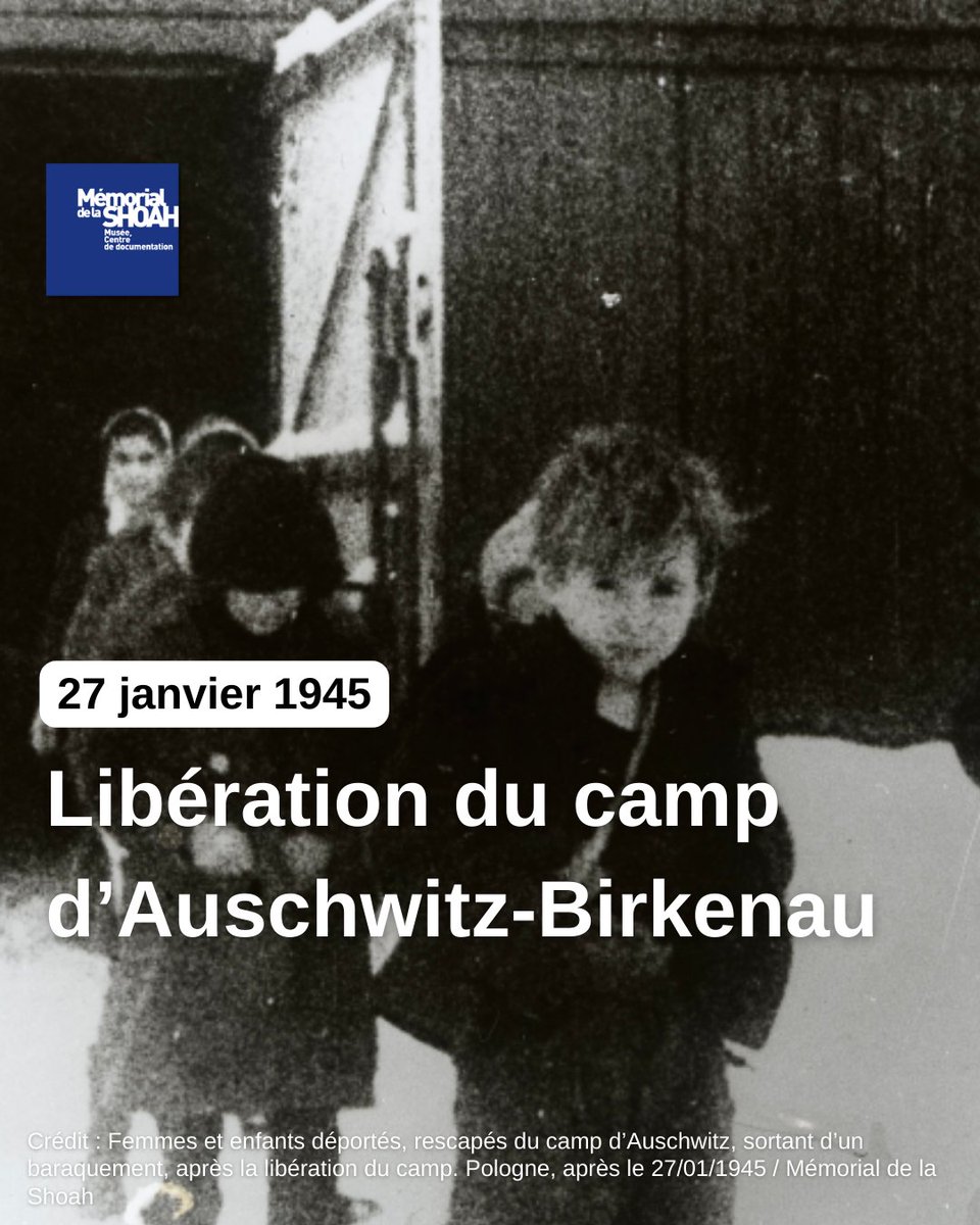 🔵 #Libération du camp d’#Auschwitz-Birkenau : 27 janvier 1945

En tout, 4.500 #Juifs de France seront rapatriés (dont les personnes transférées dans d’autres #camps pour travailler et celles ayant survécu à la marche de la mort).