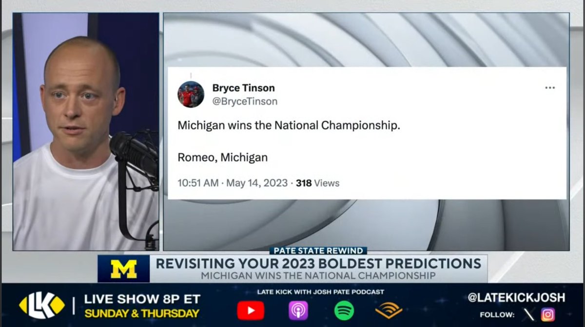 I knew it in May.

@LateKickJosh thank you for the kind words
