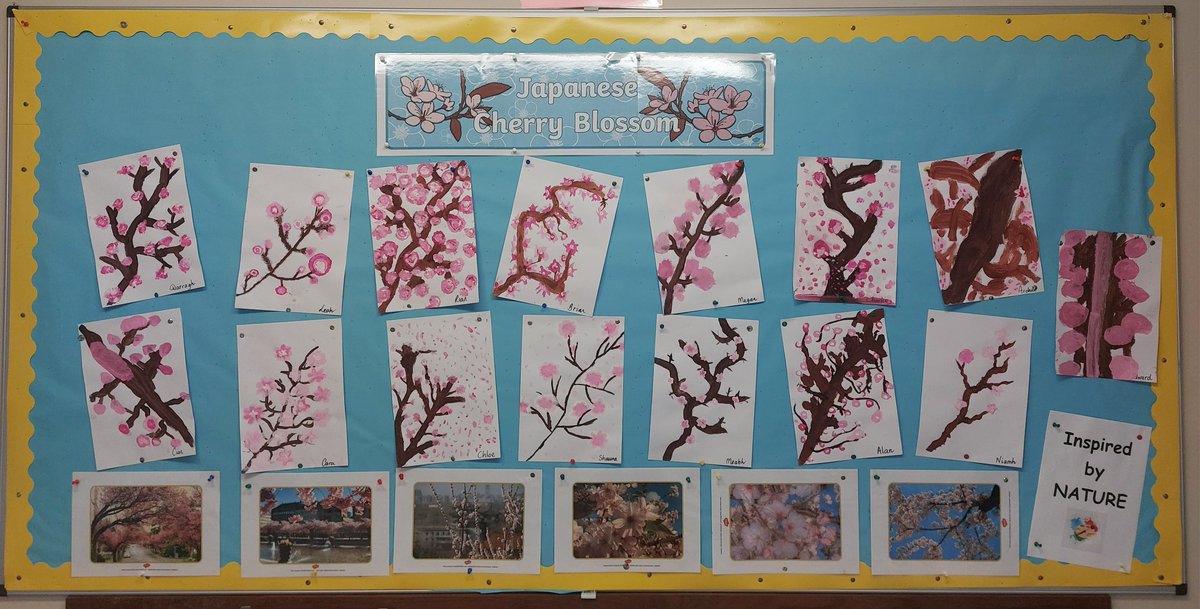 deirdre_laide's tweet photo. 🌸This week in 5th class, we examined photos of cherry blossoms 🌸, mixed 🎨 to create shades of pink and painted our own close-up cherry blossoms. 🌸
#kidlit #art #inspiredbynature #classroomlessons #teacher https://t.co/zSz3QN1xVg