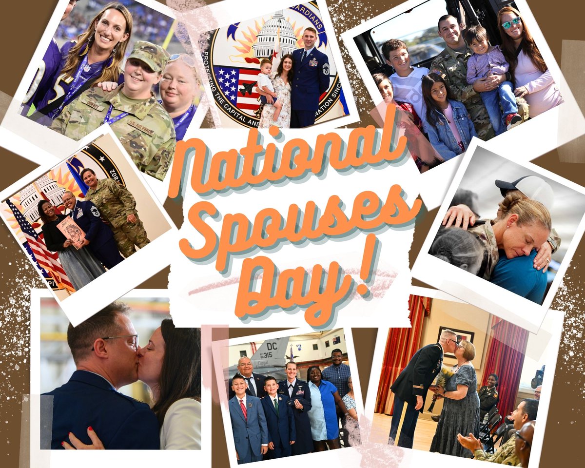 They are #BattleBuddies and #Wingmen 24/7!  It's National Spouses Day, a day to celebrate the men and women who stand beside our #CapitalGuardians!🫶 #NationalSpousesDay