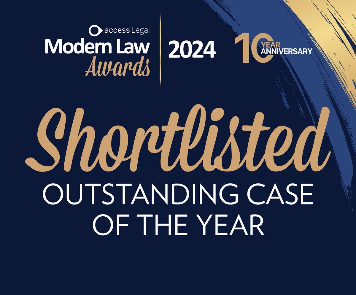 DuncanLewis's tweet photo. We're absolutely delighted to announce that we have been shortlisted in three categories at the distinguished Modern Law Awards 2024 ⚖️ 👏 @ModernLawMag https://t.co/LPDwnXRNNT