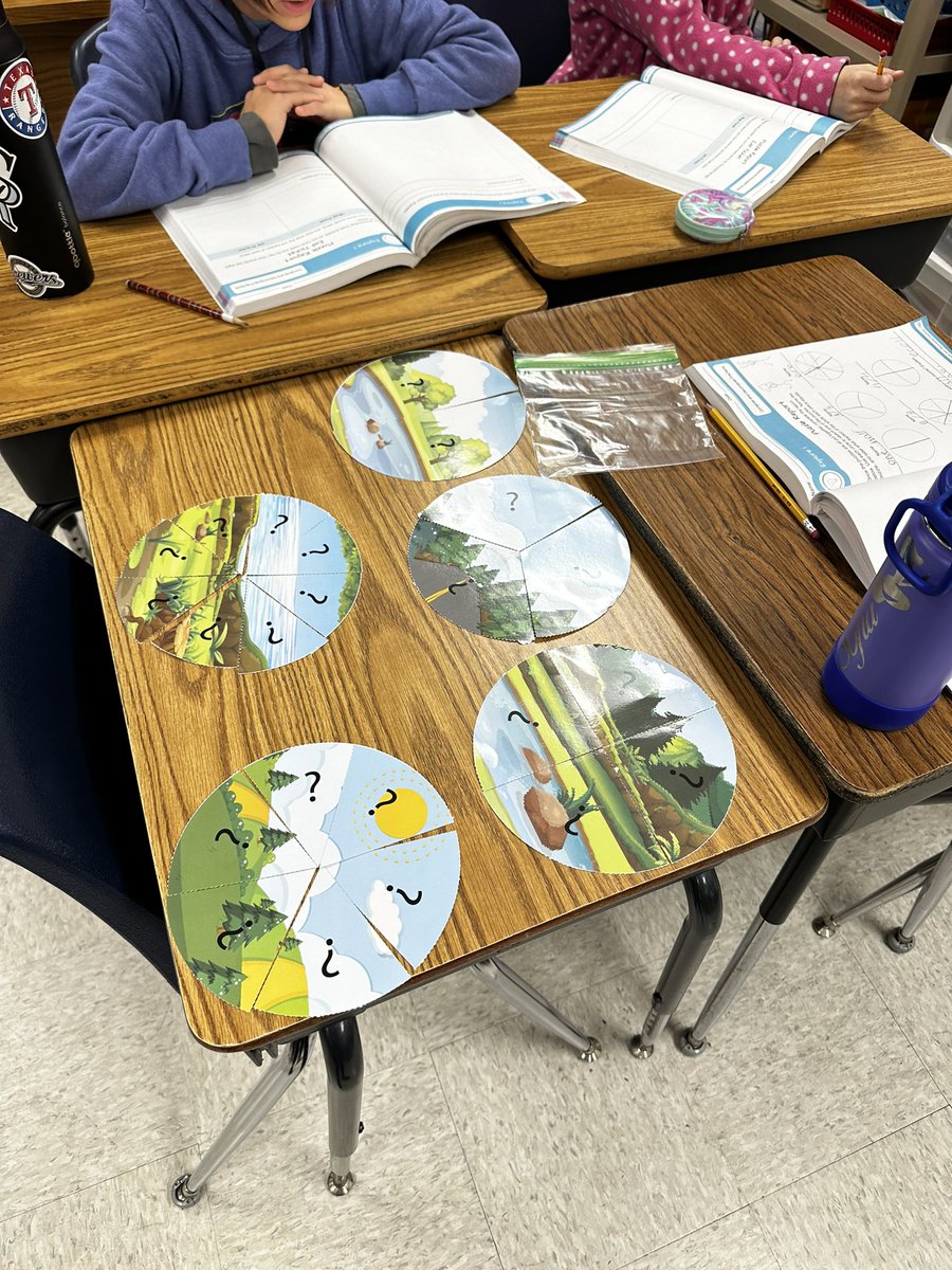 massey3rdgrade's tweet photo. Howry 3rd graders learning unit fractions by using Stemscopes Explore puzzle pieces. @CAllenEdu @ToshMcGaughy @LWCurriculum https://t.co/7MJfHeV2pu