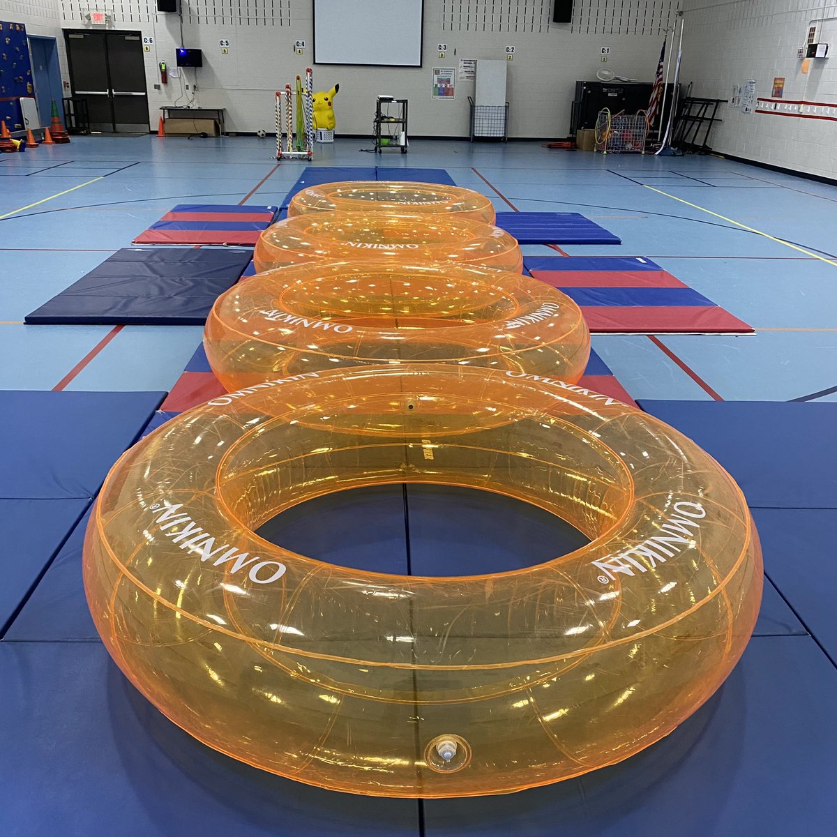RArmstrongPE's tweet photo. Students have been having an absolute blast w/ Omnikin Giant Tube Travel!

Sts trying to get entire class from one island to another. Great activity to reemphasize power of teamwork &amp; cooperation. What’s makes a good team? What makes a bad team? Thanks @omnikinofficial #physed https://t.co/ugIsQgHPG6
