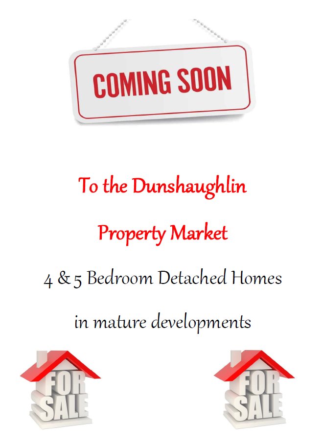 FoleyAuctioneer's tweet photo. NEW TO THE SPRING 2024 MARKET
 
Detached 4 &amp; 5 Bedroom Properties in the Dunshaughlin Area.

Register your interest at info@foleyauctioneers.ie or give us a call on 01-8259622

#ForSale
#Dunshaughlin
#MeathHomes https://t.co/1vG22188XM