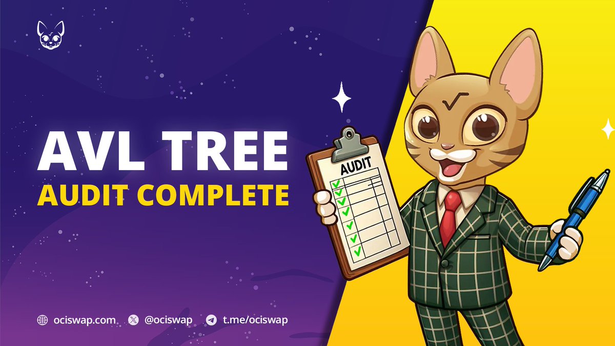 📢 10/10 Audit by @hackenclub 📢 The Scrypto AVL Tree audit has been successfully completed, receiving a perfect score of 10/10. 🎉 So what's an AVL Tree? 🌳👀 ➡️AVL Trees are a specialized binary tree structure that provides us with the necessary options and structure to