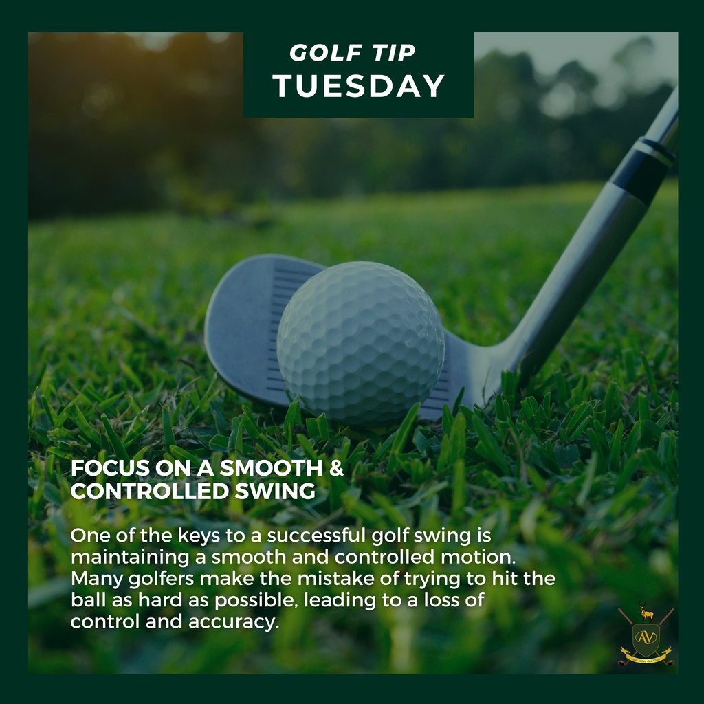 Ash Valley Golf Club (@ashvalleygc) on Twitter photo Remember, a smooth and controlled swing often leads to better consistency and accuracy. Take the time to practice this on the driving range before applying it on the course. 🏌️♂️
#golf #golftips Remember, a smooth and controlled swing often leads to better consistency and accuracy. Take the time to practice this on the driving range before applying it on the course. 🏌️♂️
#golf #golftips