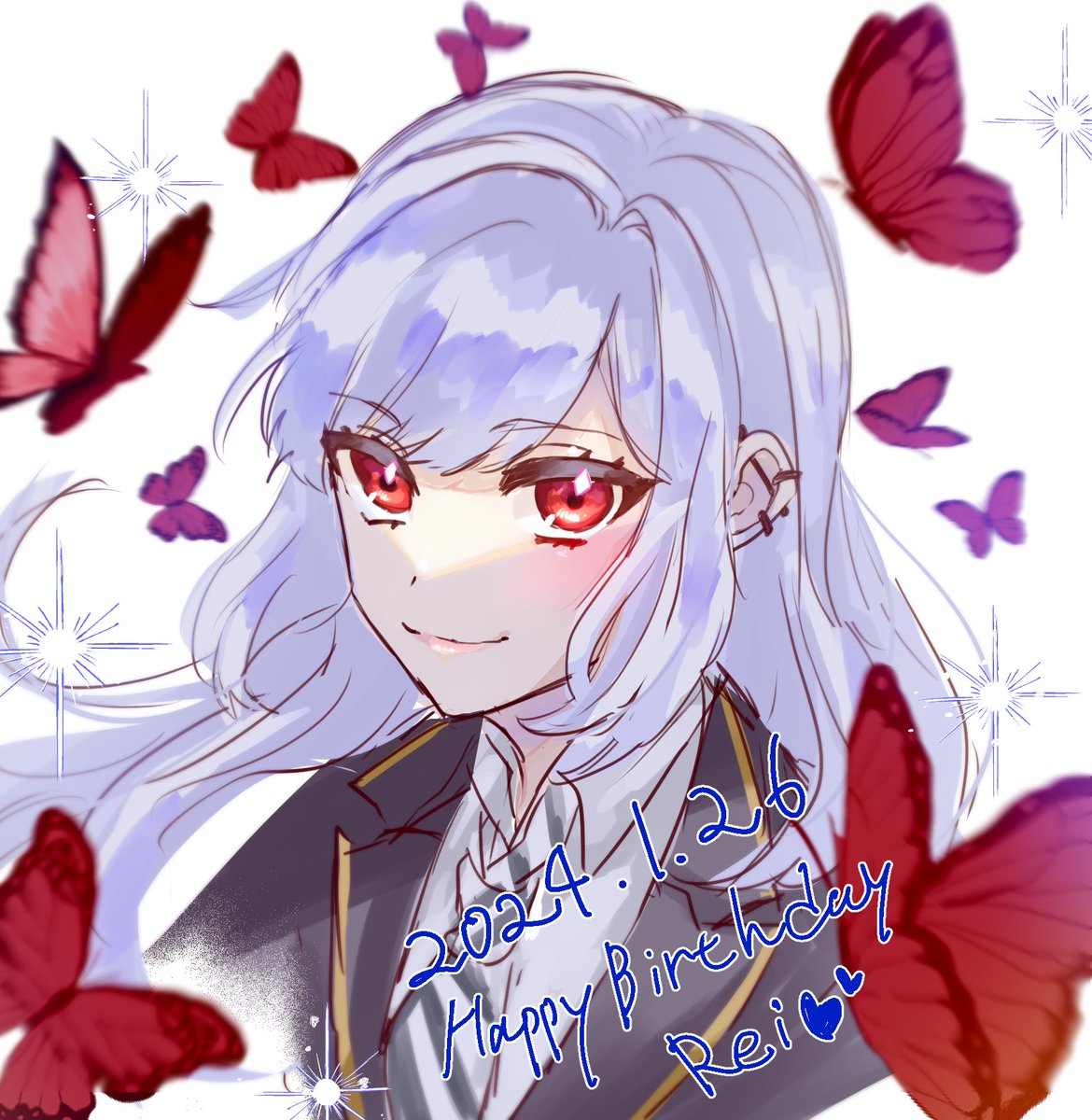 mem_over's tweet photo. 🦋Reiさん！( @rei__0158 )🦋

¨̮♡⃛𝗛𝗮𝗽𝗽𝘆 𝗕𝗶𝗿𝘁𝗵𝗱𝗮𝘆♡⃛¨̮
素敵な一年を！
そしてまた素敵な作品を
見せてください😘💙 https://t.co/2uM5CbC1TS