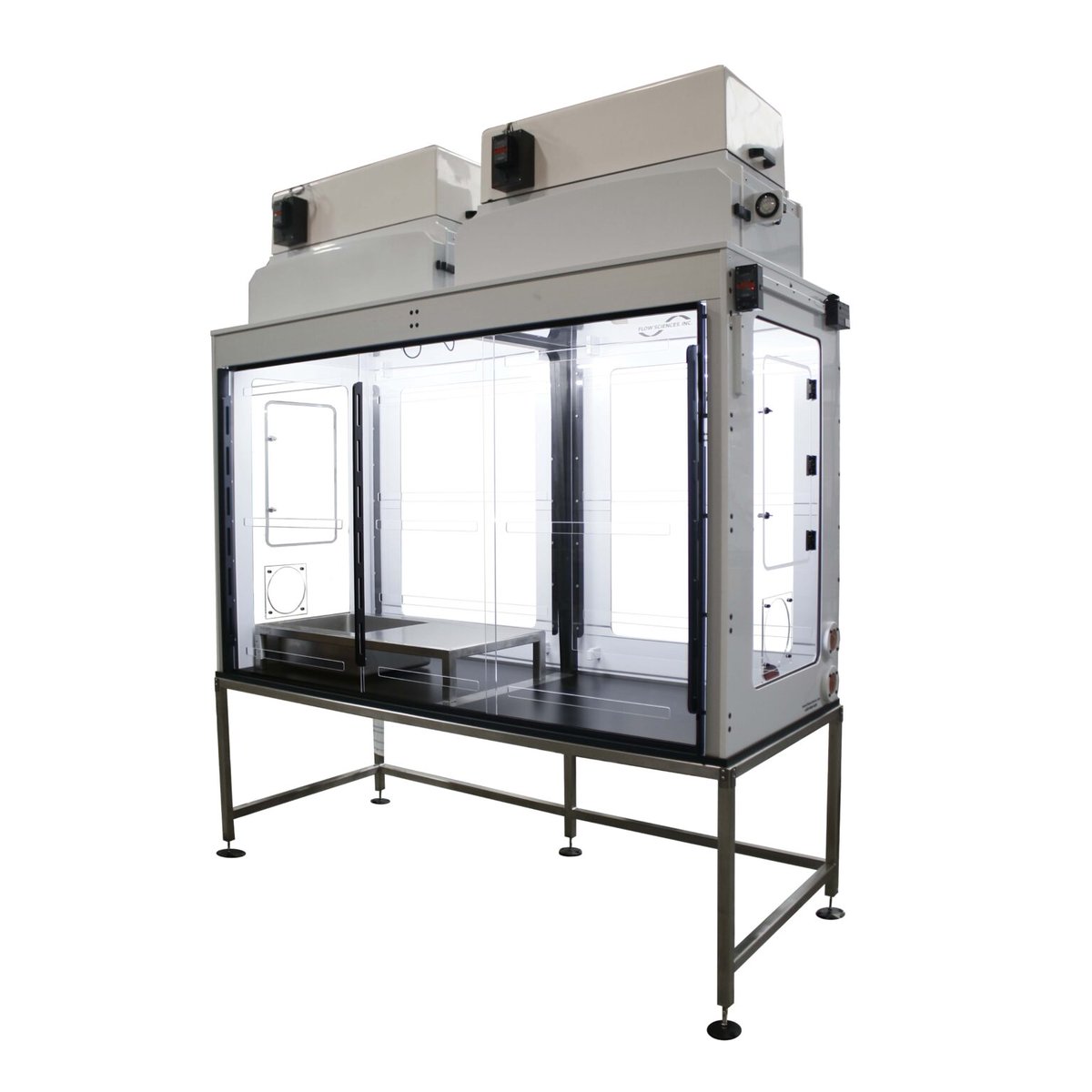 flowsciences's tweet photo. Constructed with a sturdy polypropylene superstructure, complemented by acrylic viewing panels and clear acrylic sliding doors. The base, made of black lab-grade phenolic resin. Designed with dished edges to contain any spills, minimizing mess and hassle. Two dual HEPA filtration https://t.co/PE535zvzpk