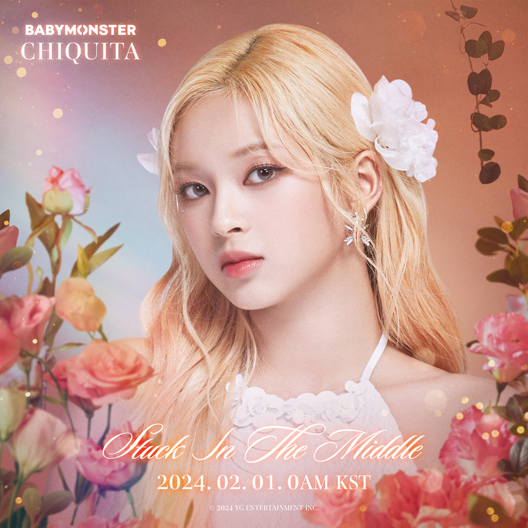 YGBABYMONSTER_'s tweet image. #BABYMONSTER 'Stuck In The Middle' CHIQUITA I CHARACTER POSTER

Pre Release Single [Stuck In The Middle]
✅2024.02.01 0AM (KST)

#베이비몬스터 #CHIQUITA #치키타 #PreReleaseSingle #StuckInTheMiddle #CharacterPoster #20240201_0AM #YG