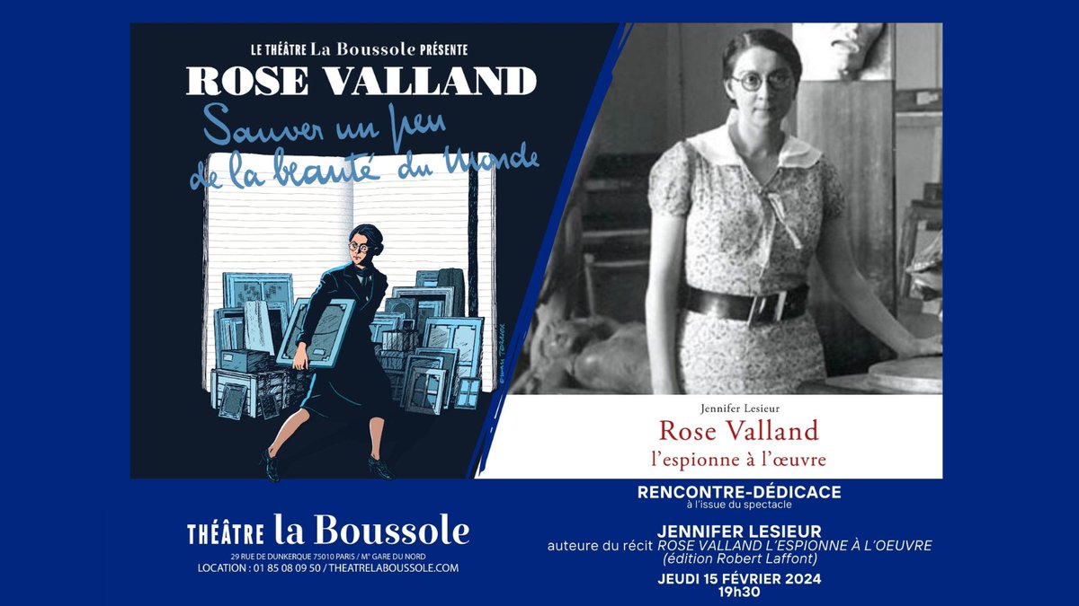 Retrouvez Jennifer Lesieur au Théâtre La Boussole le jeudi 15 février pour rencontre. 👉 Réservez votre place dès à présent en cliquant sur ce lien : vostickets.fr/Billet/FR/repr… #robertlaffont #theatrelaboussole #rosevalland #jenniferlesieur
