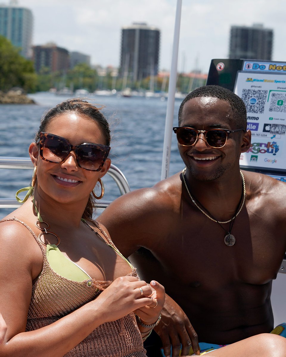 BravoTV's tweet photo. Sun, surf, and *a lot* of shade 🔥 Stream the #SouthernHospitality Miami trip on @peacock! https://t.co/XeySqg3GsU