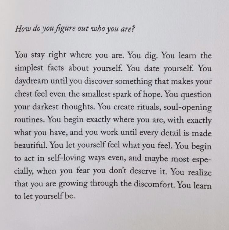 how do you figure out who you are?