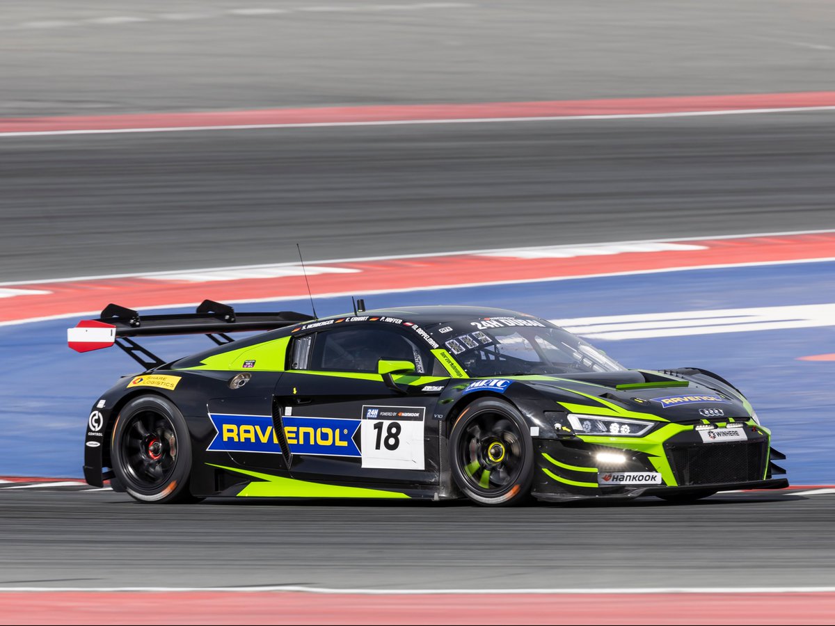 Pole position in Dubai: @SaintelocRacing Junior Team‘s #18 Audi R8 LMS will start the @24HSERIES Dubai 24 Hours from pole. In the qualifying on Friday afternoon, the #21 Audi R8 LMS from Haas RT clinched third place. #PerformanceIsAnAttitude #GT3 #24HDubai