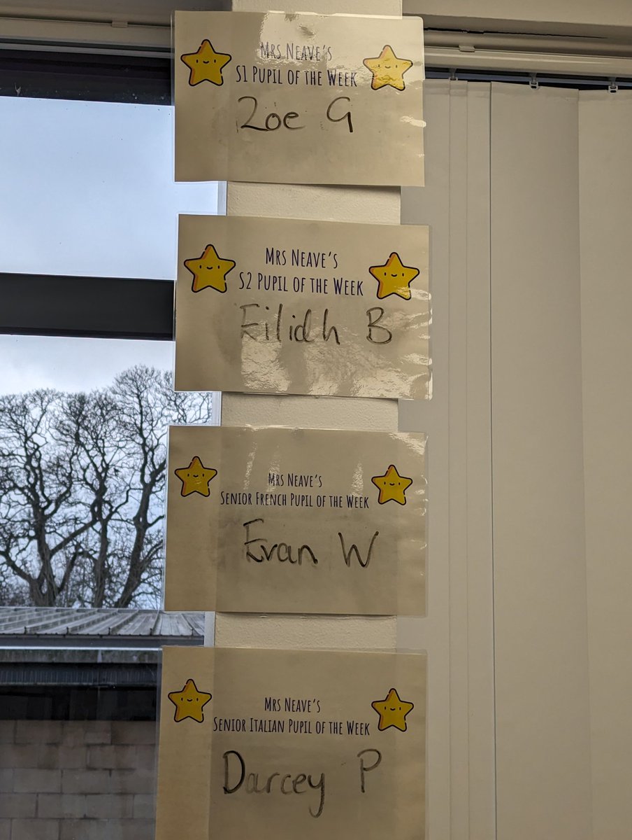 SignoraNeave's tweet photo. Well done to my 🇫🇷 and 🇮🇹 pupils of the week. These pupils always participate well in class it's clear the seniors have worked very hard in preparation for their FAB exams. 👏 https://t.co/sUT7CtqlHT